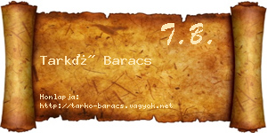 Tarkó Baracs névjegykártya